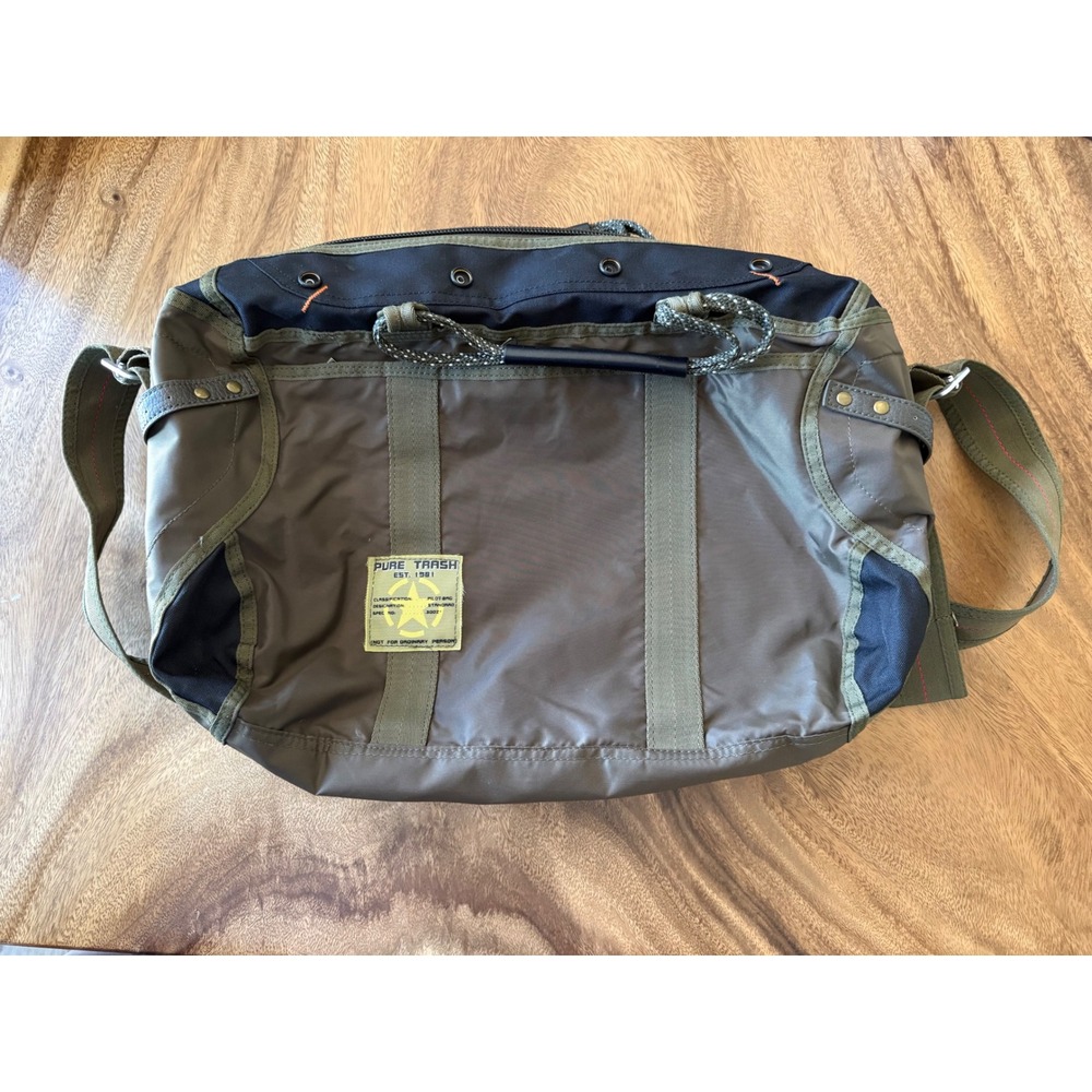 Pure Trash Military Pilot Bag Olive Green Messenger Shoulder Bag Streetwear